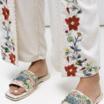 Fast Wear Ivory Embroidered Sandals