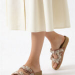 Fast Wear Blush Embellished Dual-Strap Sandals