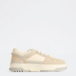 Fast Wear Grey Colorblock Perforated Lace-Up Sneakers