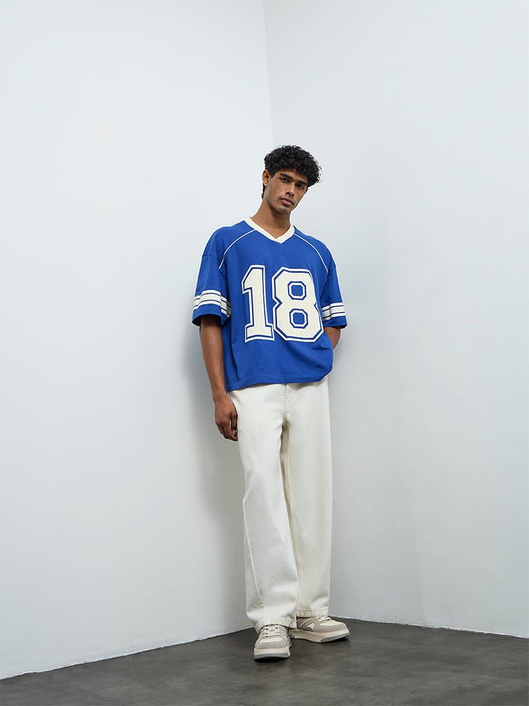 Fast Wear Off-White Relaxed-Fit Mid-Rise Jeans