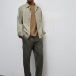 Fast Wear Olive Relaxed-Fit Mid-Rise Cotton-Blend Cargo Pants