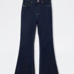Fast Wear Dark Blue High-Rise Bootcut Jeans