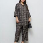 Fast Wear Black Argyle Printed Tunic