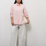 Fast Wear White Floral Embroidered High-Rise Jeans