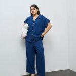 Fast Wear Dark Blue Relaxed-Fit High-Rise Jeans