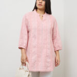 Fast Wear Pink Broderie Anglaise Cotton Tunic