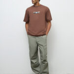 Fast Wear Sage Baggy-Fit Mid-Rise Cotton Cargo Pants