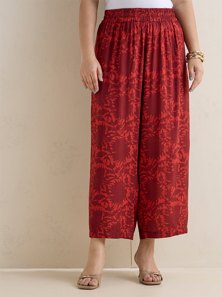 Fast Wear Red Printed Pants