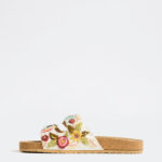 Fast Wear Pink Floral Embroidered Sandals