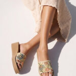 Fast Wear Off-White Wedge Heel Sandals