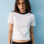 Fast Wear White Solid Cotton-Blend T-Shirt