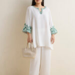 Fast Wear Off-White Embroidered Tunic