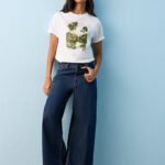 Fast Wear White Nature-Inspired Cotton T-Shirt