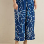 Fast Wear Indigo Floral Printed Pants
