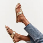 Fast Wear Light Gold Kolhapuri Sandals