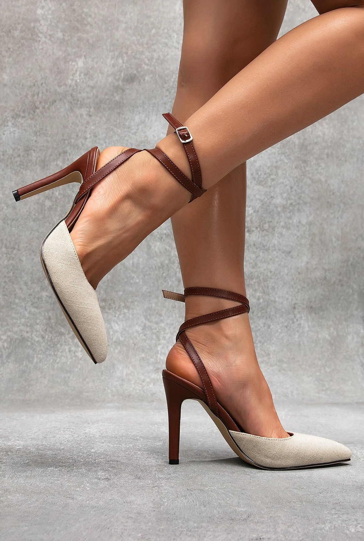 Milan Ankle-Wrap Stiletto