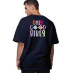Oversized "Good Vibes" Graphic T-Shirt for Men