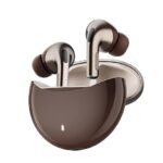 Brown Aero TWS Earbuds Custom EQ, Wireless Bluetooth 5.4, Music & App Support, 50H Playtime, Fast Charging Case