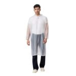 Free Size White Waterproof Rain Poncho Lightweight Rain Protection