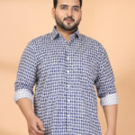 Plus Size Men Classic Printed Casual Shirt