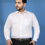 Plus Size Men Classic Solid Formal Shirt