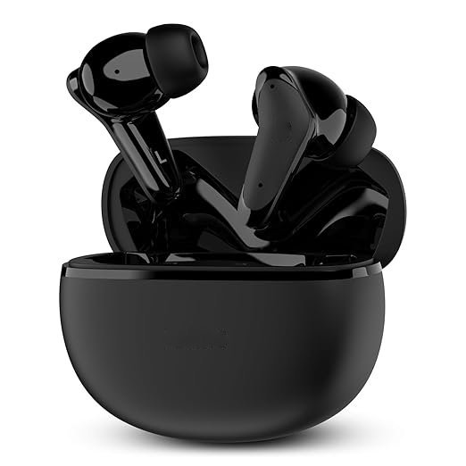 Matte Black Buds VS102 Plus Wireless Earbuds, Bluetooth Earbuds with 70H Playtime