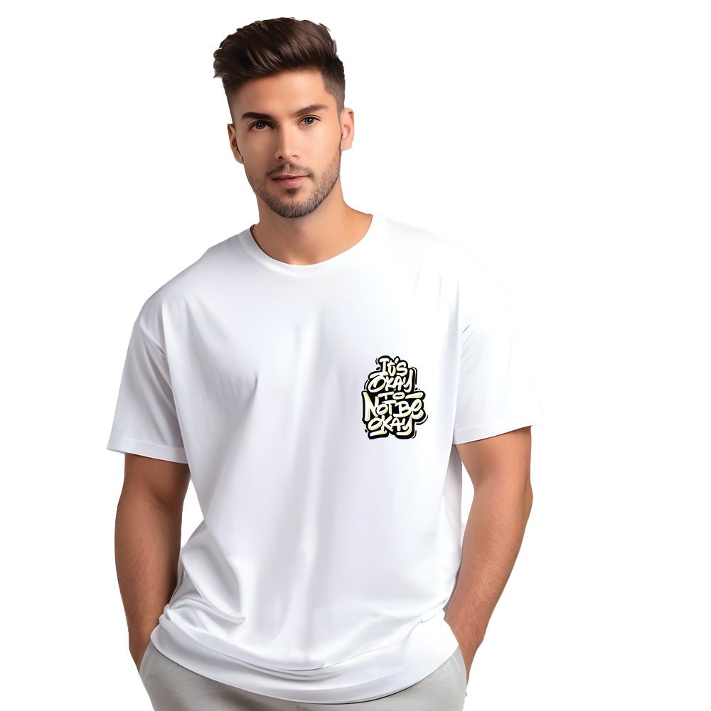 Men Oversized "It's Ok" Graphic T-Shirt