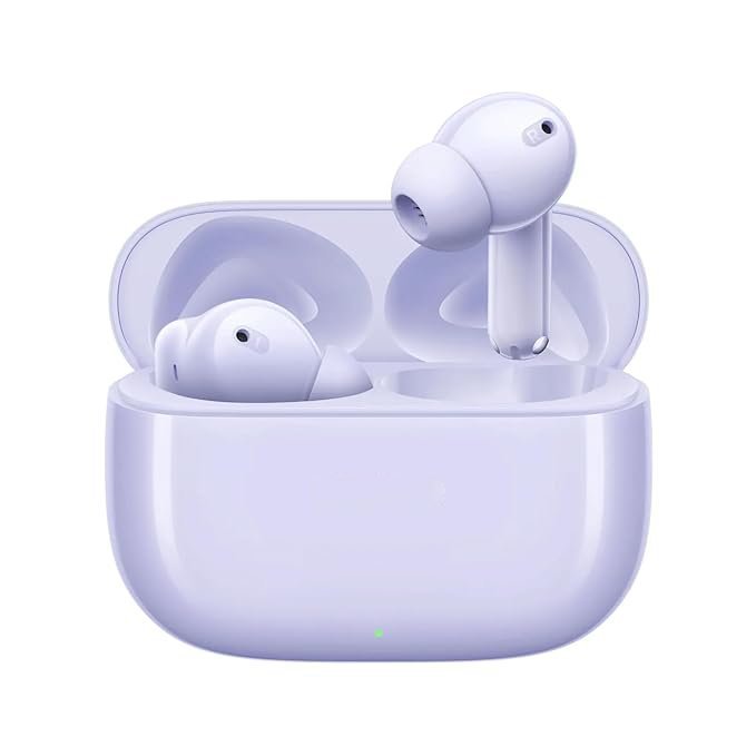 Monet Purple Buds T310 True Wireless in-Ear Earbuds with 46dB Hybrid ANC, Spatial Audio