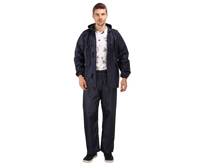 Premium Polyester Waterproof Raincoat for Men Lightweight Rainwear