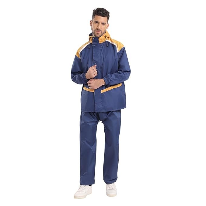 Stylish Hooded Waterproof Raincoat for Men All Weather Protection