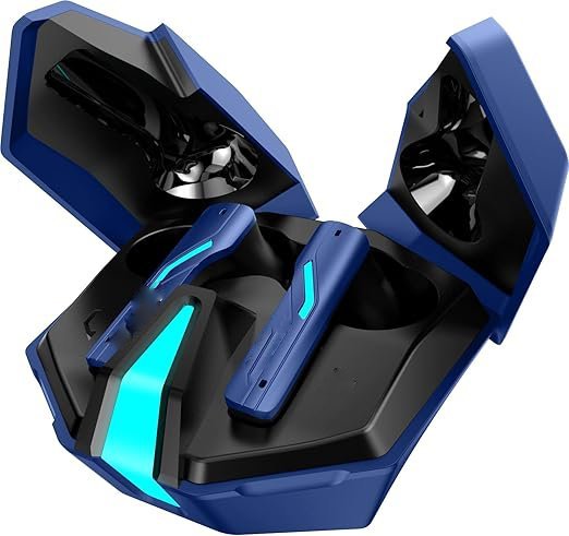 Xo6 Gaming Blue Earbuds with 35MS Low Latency, RGB LED, 13MM Drivers & 50H Playtime Bluetooth