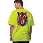 Tiger Print Drop Shoulder Oversized T-Shirt