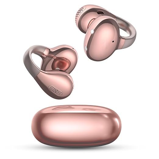 Nebula Rose Air Clips Pro Wireless Open-Ear Earbuds (2026), C-Bridge Clip Design
