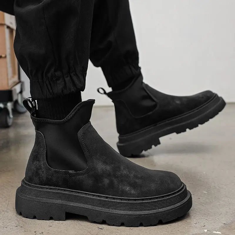 Distressed Suede Chelsea Boot