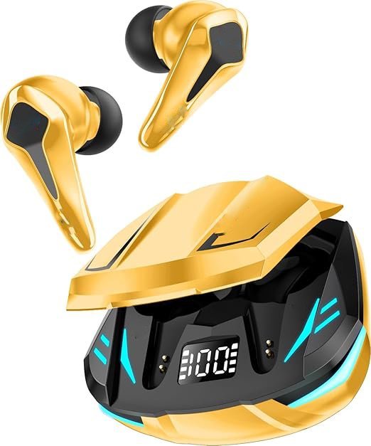 Yellow Predator Xo3 Gaming Earbuds with 35MS Low Latency, 13MM Drivers & 50H Playtime Bluetooth