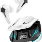 White Predator Xo3 Gaming Earbuds with 35MS Low Latency, 13MM Drivers & 50H Playtime Bluetooth