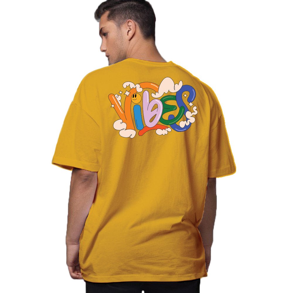 Lavender "Vibes" Printed Oversized T-Shirt