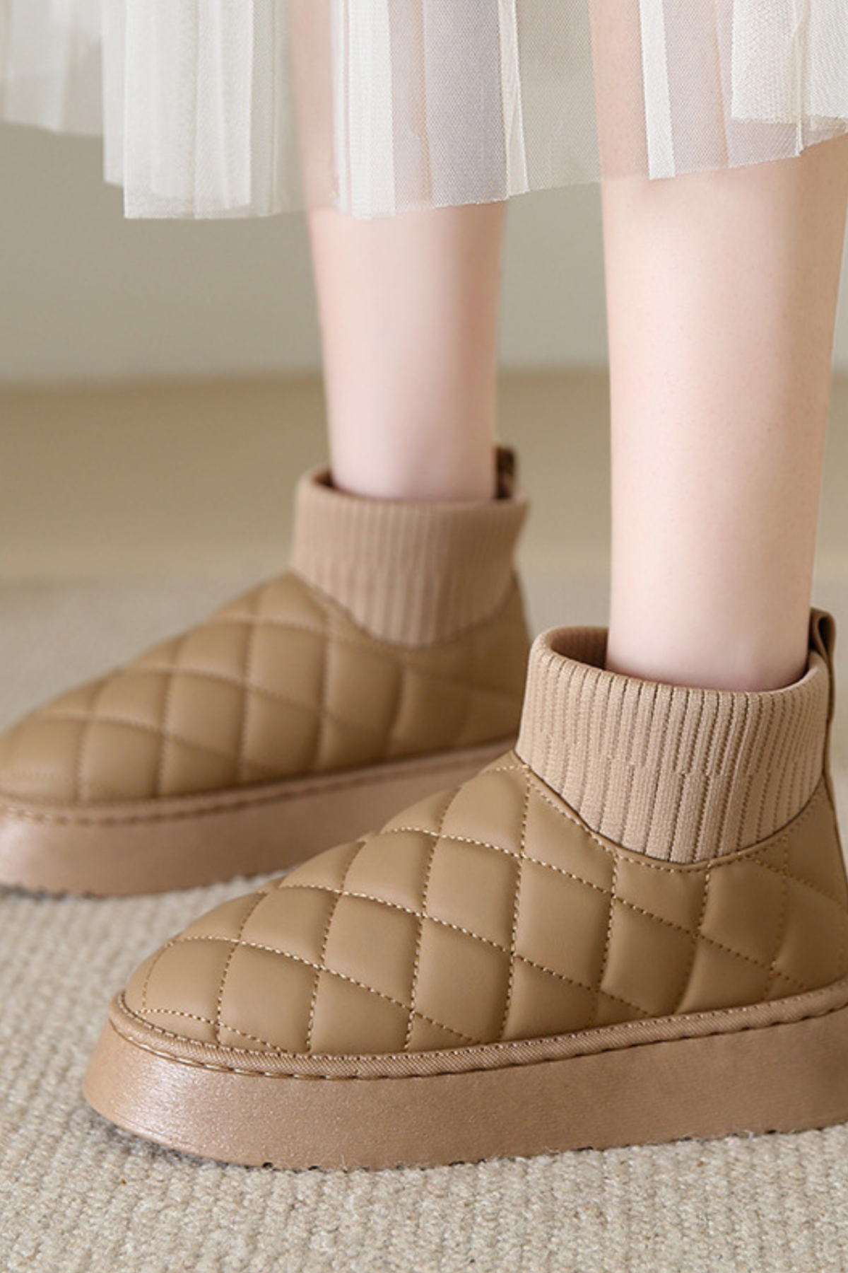 Quilted Platform Boot