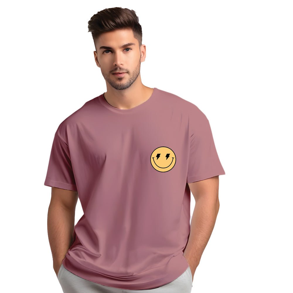 Drop Shoulder "Smiley Dada" Oversized Graphic T-Shirt