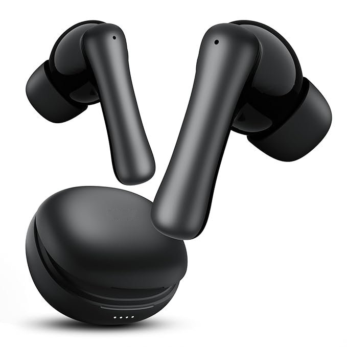 Phantom Black DuoPods Marathon Earbuds Wireless | Fast Charge | 70H Playtime | BT v5.3 | 13mm Drivers | Noise Cancellation