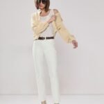 White Mid Rise Straight Fit Jeans