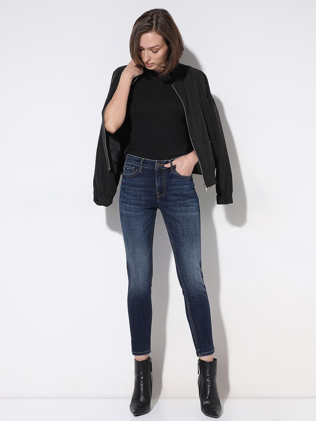 Dark Blue Skinny Fit Jeans