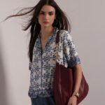 Fast Wear Blue Printed Viscose Shirt