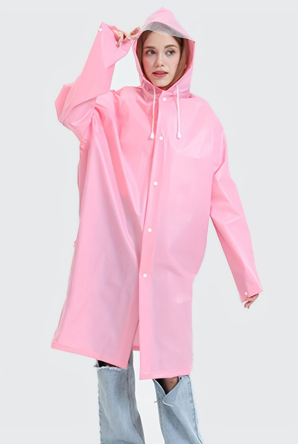 Full Length Hooded Waterproof Rain Poncho for Maximum Rain Protection