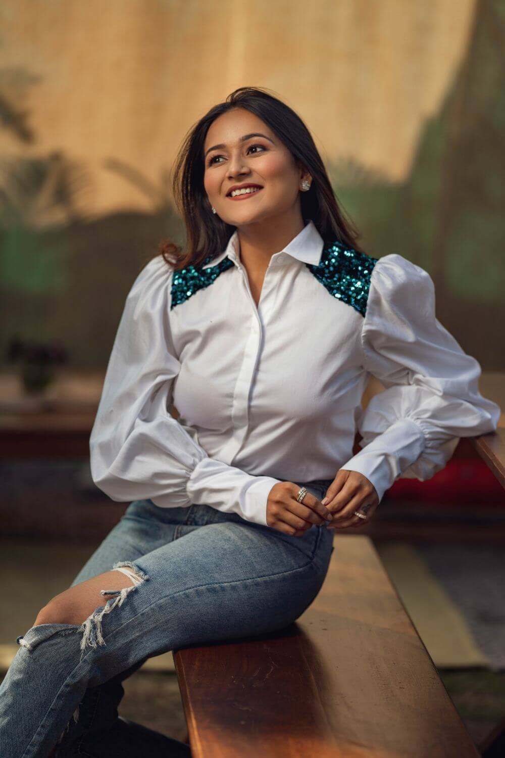 The Classic Sequin Patch Shirt