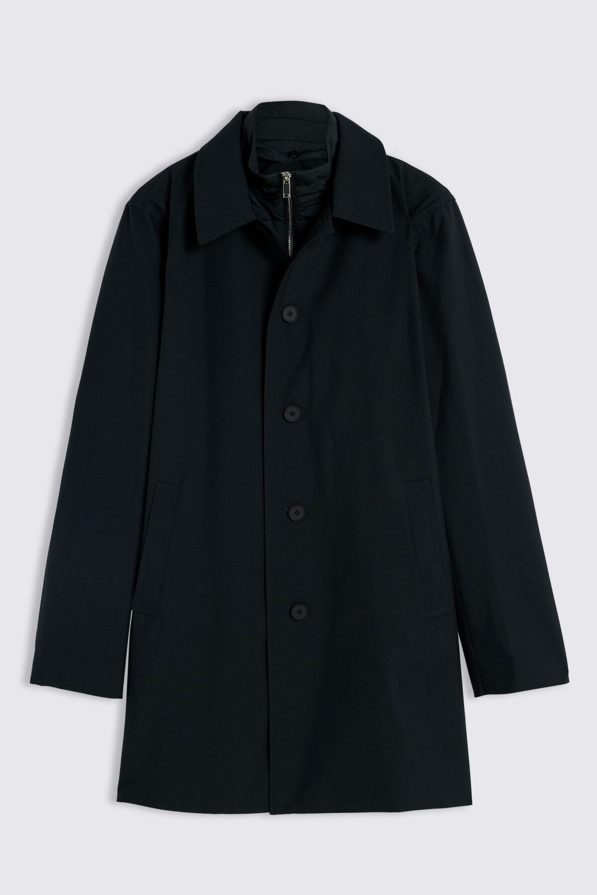 Navy Waterproof Raincoat with Removable Insert Lightweight Outdoor Protection