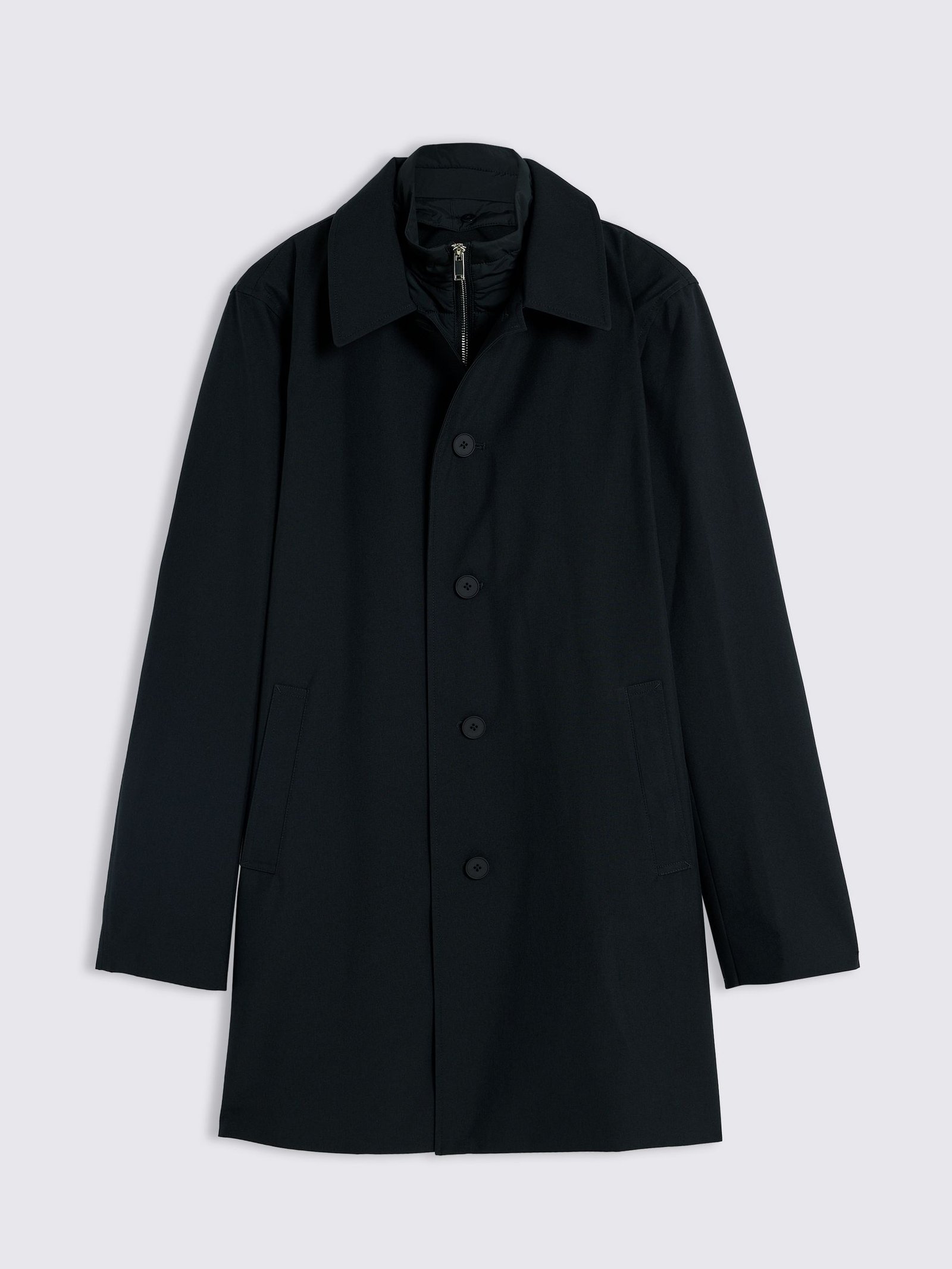 Navy Waterproof Raincoat with Removable Insert Lightweight Outdoor Protection