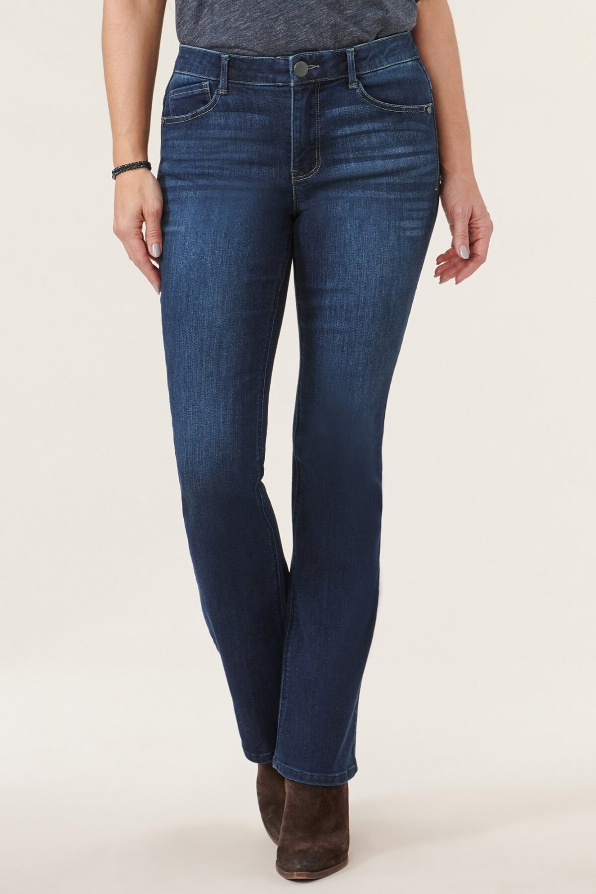 Fast Wear High Rise Cascading  Itty Bitty Boot Petite Jeans