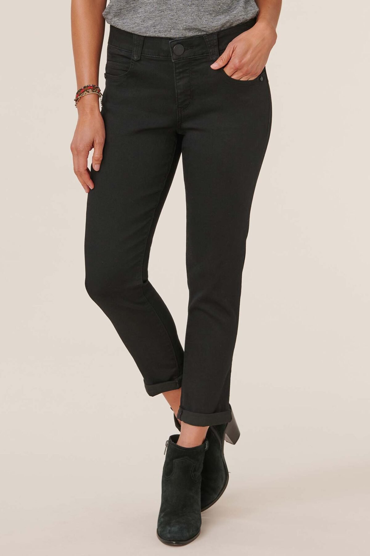 Fast Wear Black Denim Ankle Skimmer Jean