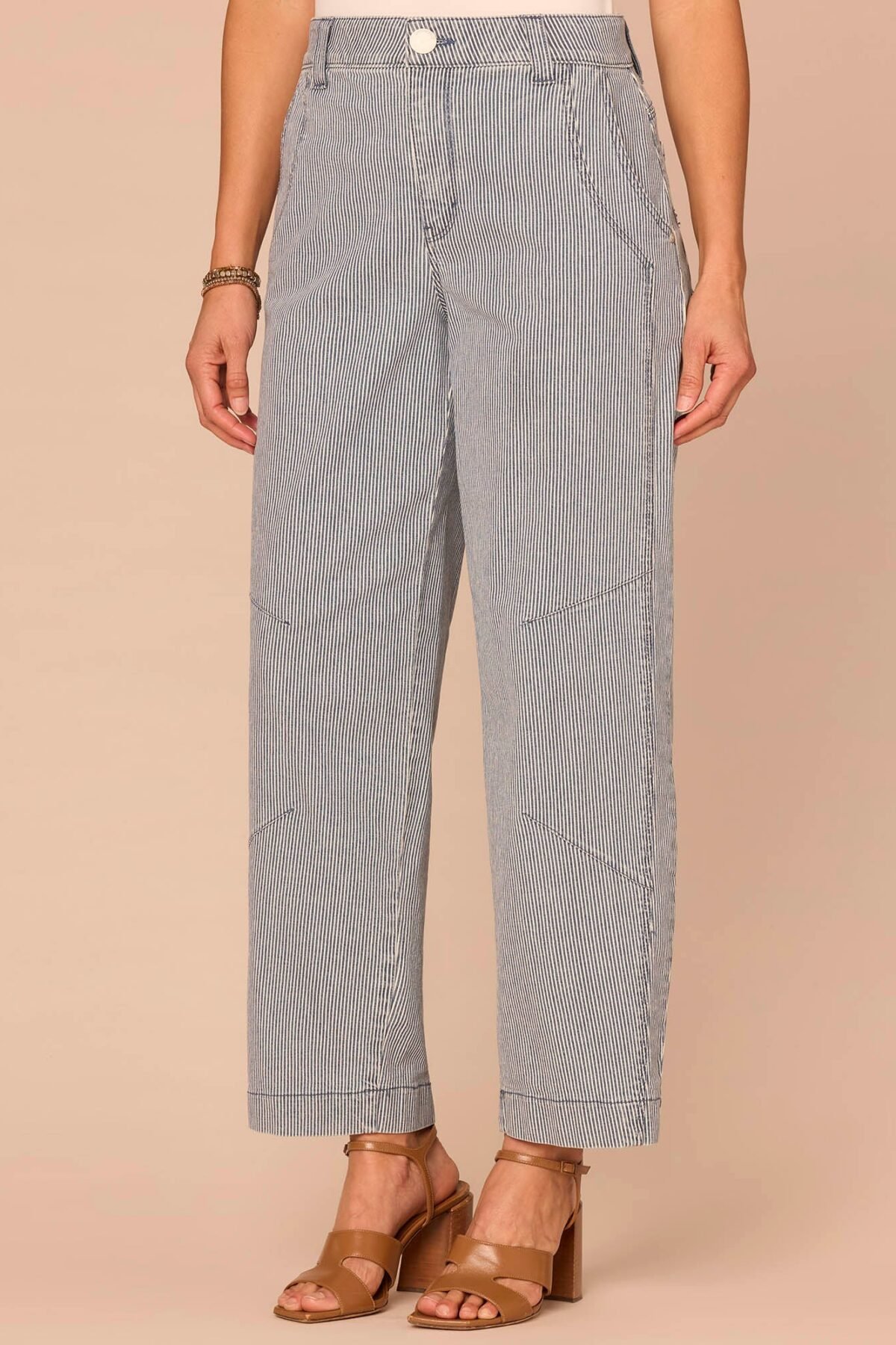 Fast Wear Skyrise Dart Panel Relaxed Barrel Leg Jean with Snap Hem